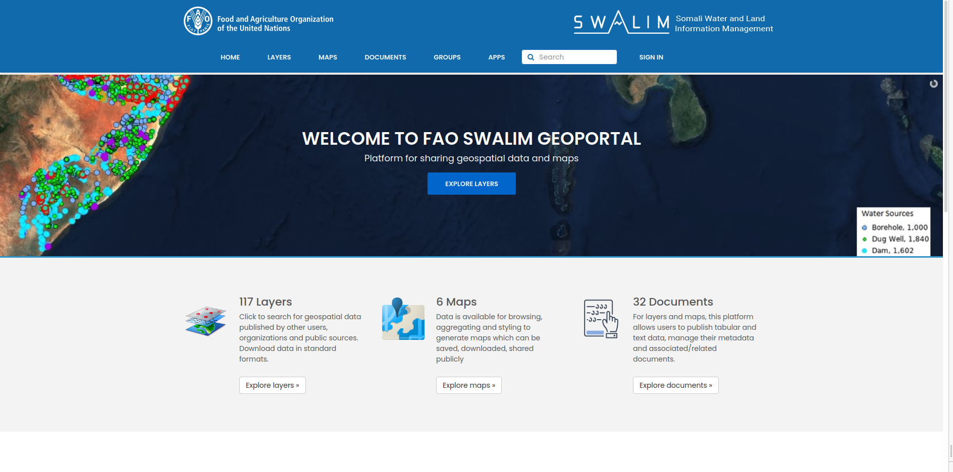 FAO SWALIM Geoportal