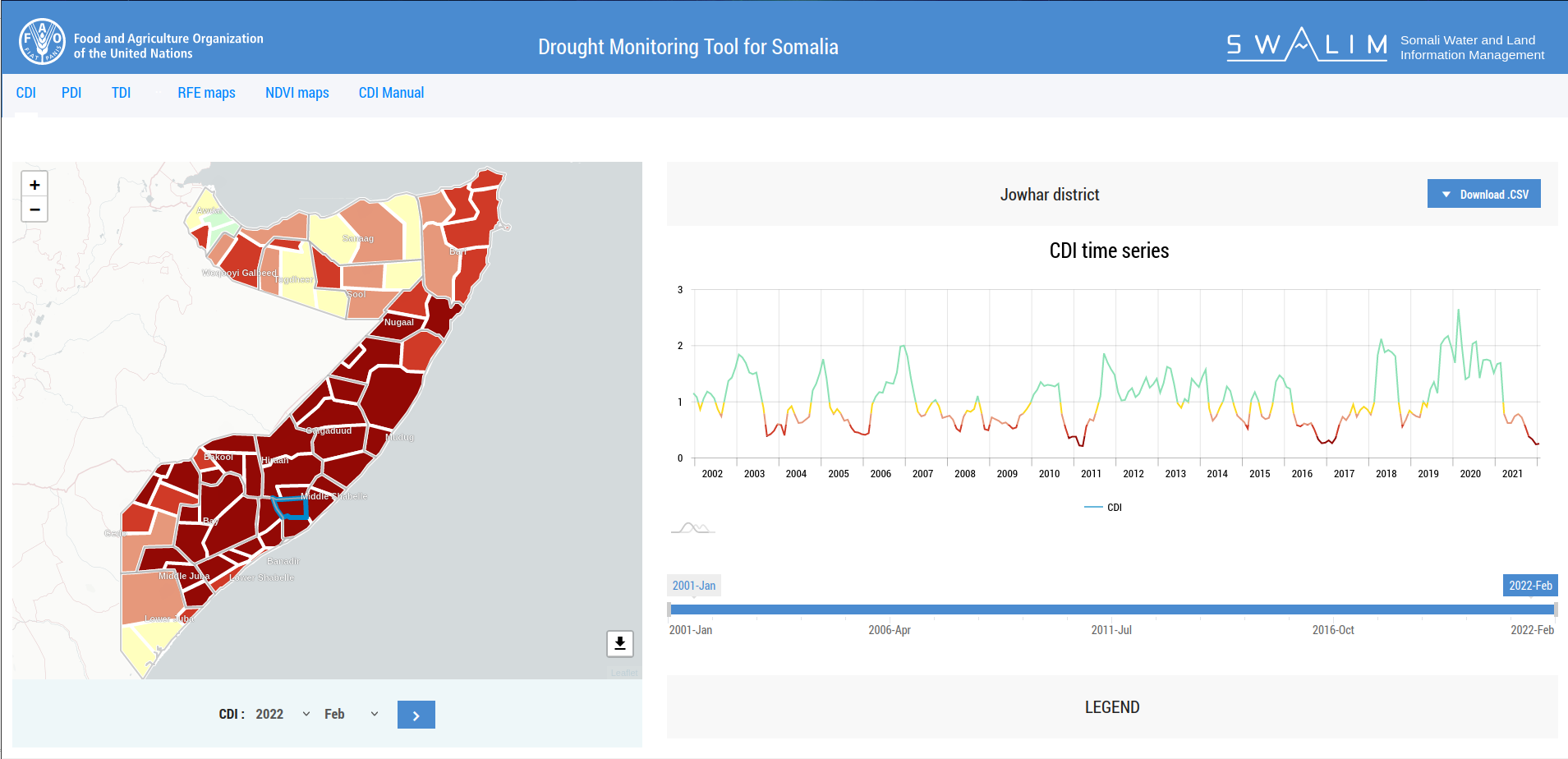 Somalia Drought Monitoring Tool
